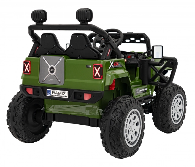 Groen terrein kinderwagen