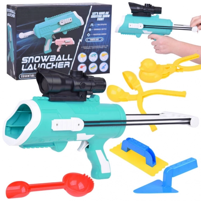 Set 6in1 voor sneeuwballen met pistool en vormen voor kinderen