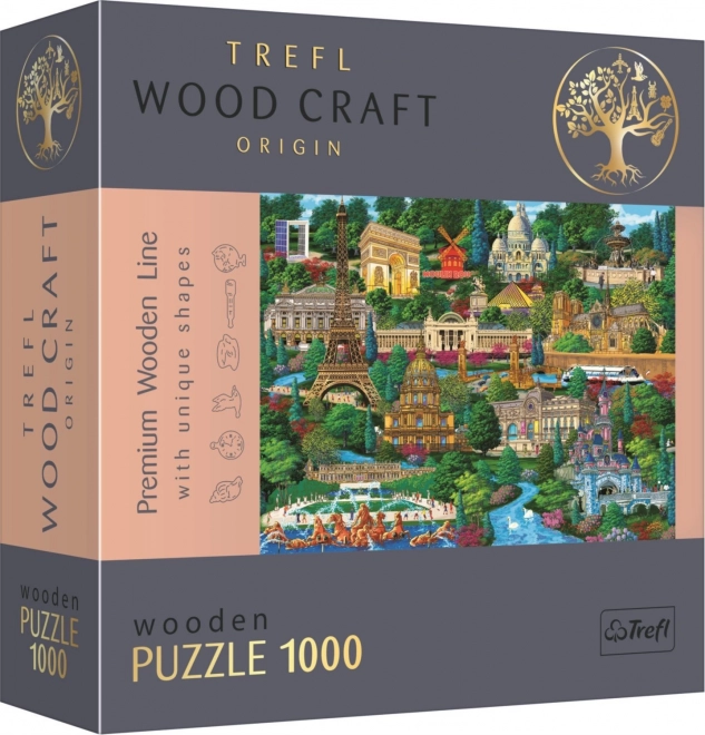 Houten puzzel TREFL Beroemde plaatsen in Frankrijk 1000 stukjes