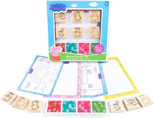 Houten stempelset Peppa Big