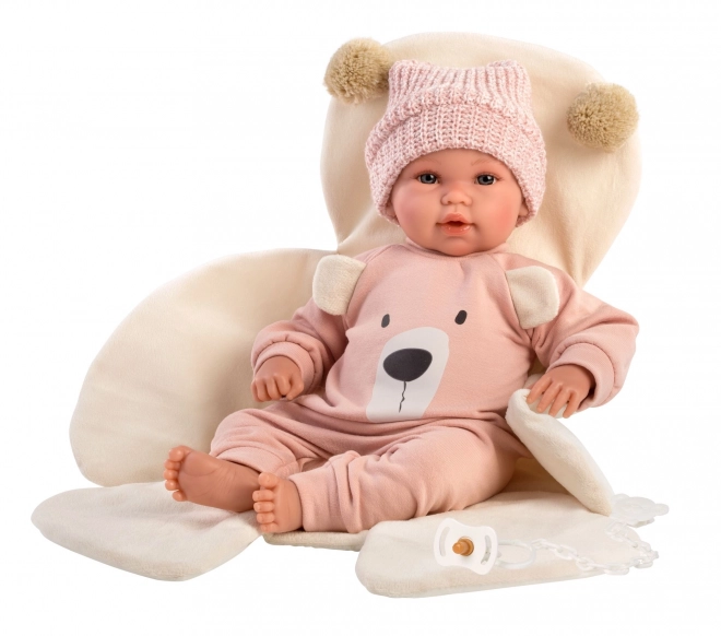 Llorens 63644 NEW BORN - realistische babypop met geluiden en zacht stoffen lichaam - 36 cm