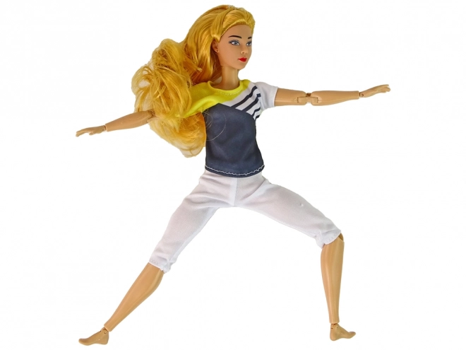 Kinderyoga-pop Lange blonde haren
