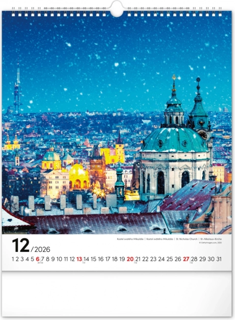 Wandkalender Praag 2026