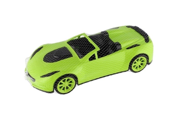 Auto sportieve kunststof 16x38cm vrije loop 3 kleuren in net