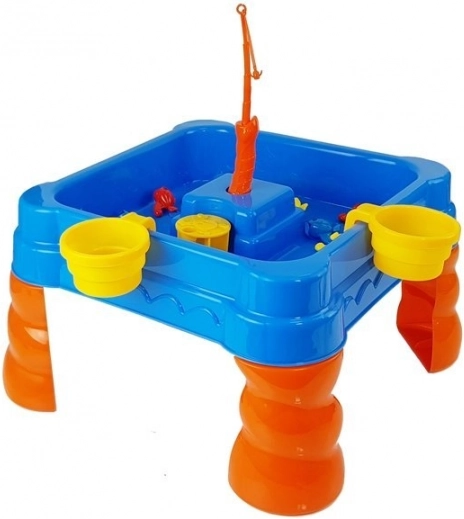 Watertafel met draaiende stroming