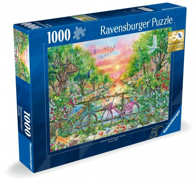 RAVENSBURGER Puzzel Fietsen in Amsterdam 1000 stukjes