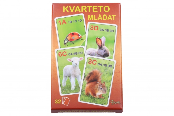 Kwartet jonge dieren