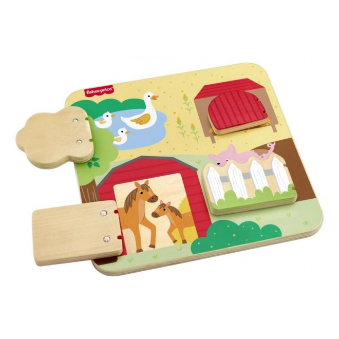Fisher-Price houten verstopspel met dieren