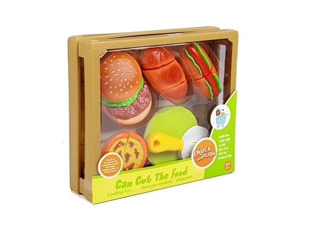 Set voor het Snijden van Burgers in een Doos