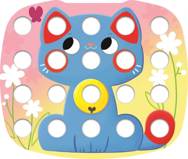Kleurrijke kinder mozaïek plastic in doos 40x27x6cm 12m+