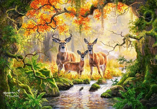 Puzzel 1000 stukjes CASTORLAND Royal Family – reeën en herten in het bos