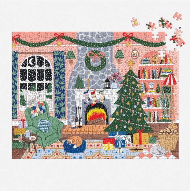 GALISON Puzzel Adventskalender Thuis voor Kerstmis 12x42 stukken