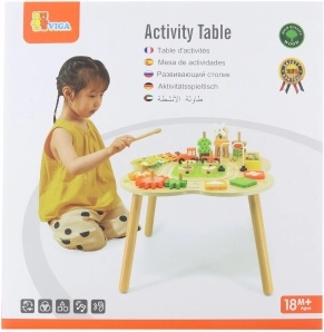 Houten activiteitentafel VIGA PolarB met xylofoon en Montessori-activiteiten