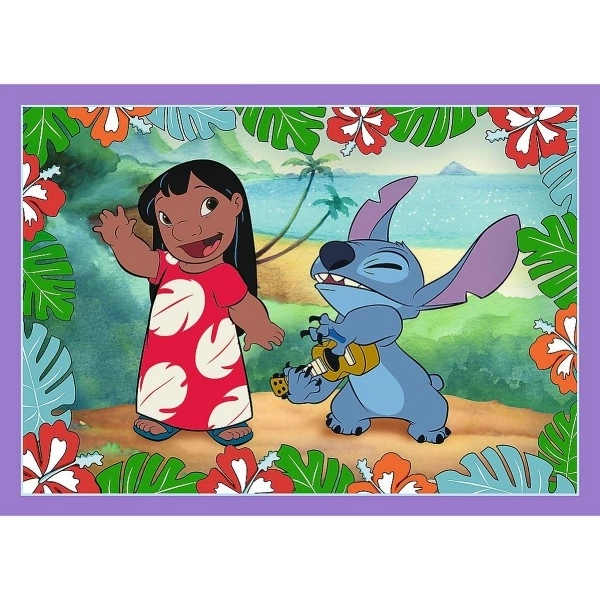 Puzzel Lilo & Stitch 4v1 Gekke dag Trefl