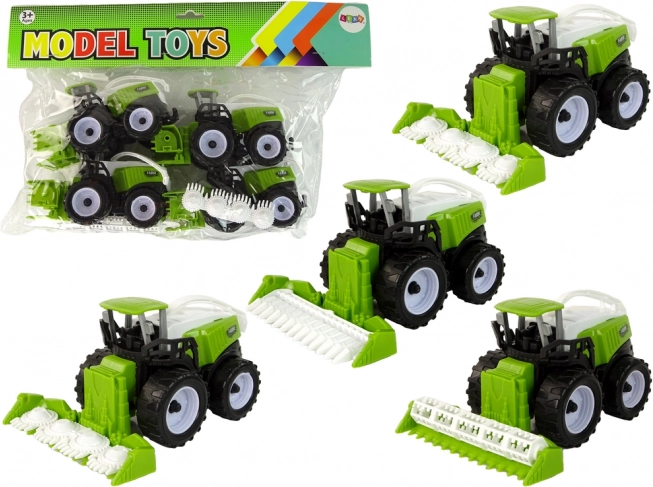 Groene Tractoren Vierdelige Set