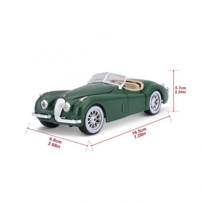 Bburago 1:24 Jaguar XK 120 Roadster (1951) groen 18-22018