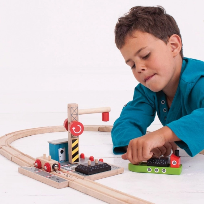 Bigjigs Rail Kolendok met Kraan