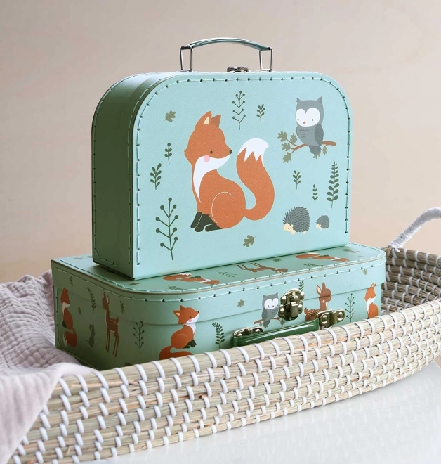 A Little Lovely Company Set van twee kartonnen koffertjes