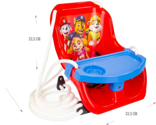 Schommel met tafeltje Paw Patrol voor de kleintjes