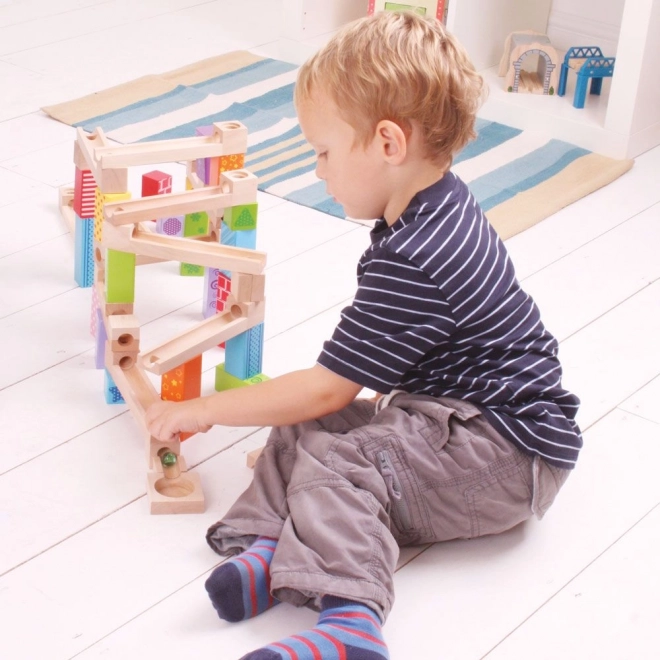 Bigjigs Speelgoed Houten Knikkerbaan Gekleurd