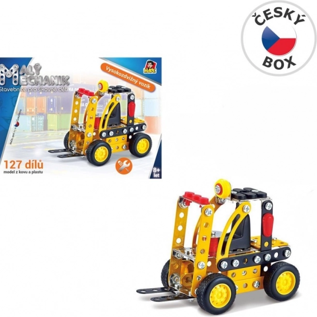 Kleine Monteur Heftruck