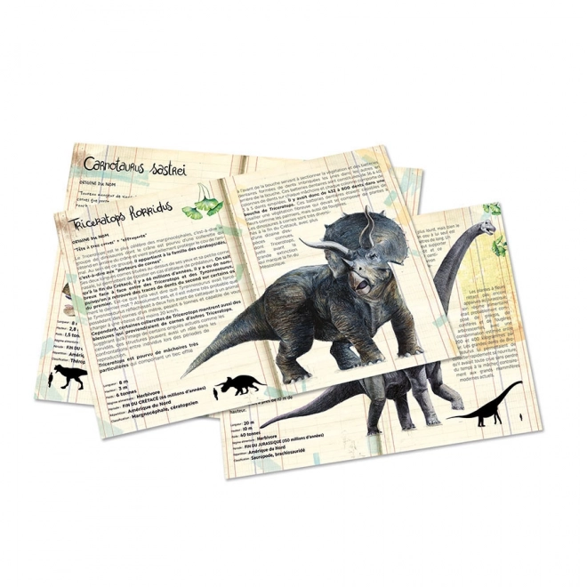 Vilac set van drie puzzels met dinosaurussen
