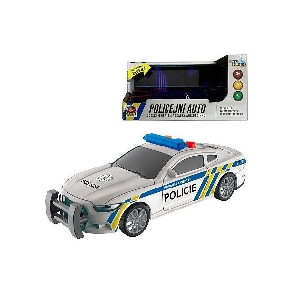 Politieauto met vliegwiel met licht en geluid