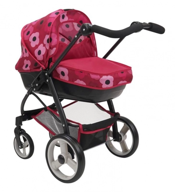 Poppenwagen 2in1 - Bella Klaproos Rood