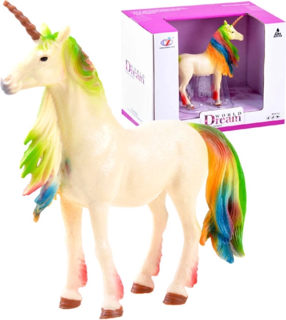 Eenhoornfiguur met regenboogmanen – Eenhoorn