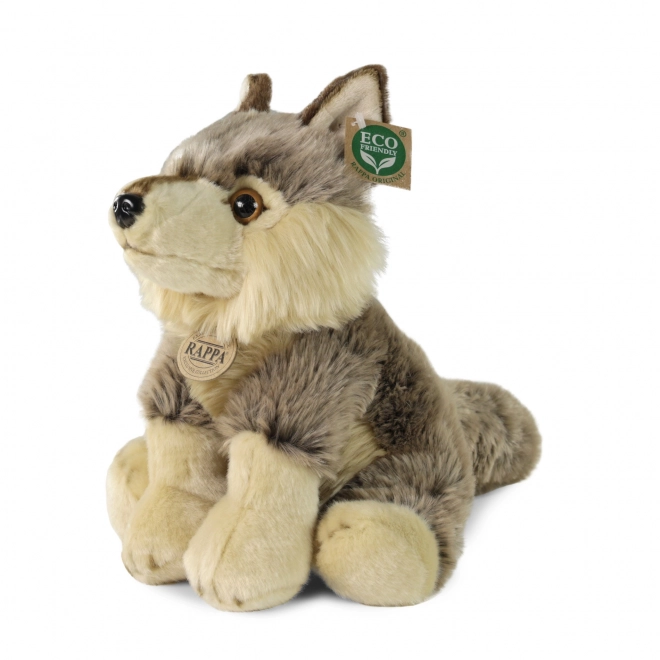 Zittende pluchen wolf 30 cm ECO-VRIENDELIJK