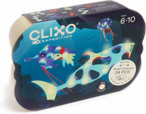 Magnetische blokken Clixo Onderwater Expeditie, 24 stuks