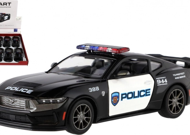 Auto Kinsmart Ford Mustang Dark Horse Politie 2024 1:38