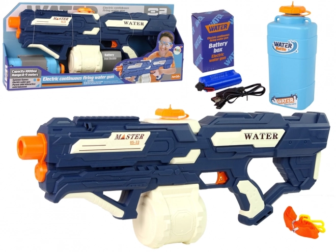 Grote elektrische oplaadbare waterpistool Bereik 9 m 1000 ml