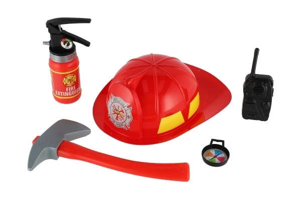 Brandweer speelset voor kinderen met helm en accessoires