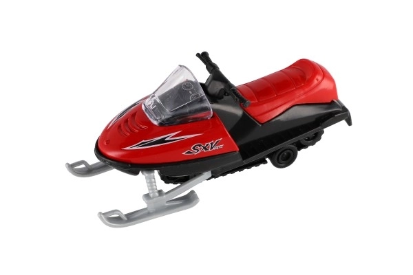 Speelgoed sneeuwscooter metaal/plastic 13 cm, opwindbaar, 6 kleuren