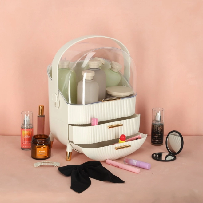 witte cosmetica-organizer met lades