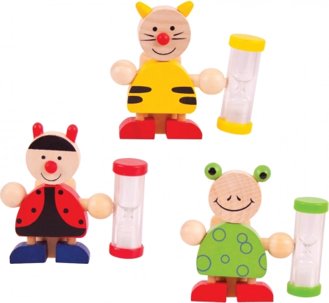Tandenborstelhouder met zandloper voor kinderen