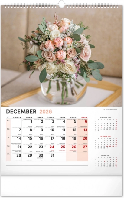 Wandkalender Bloemen 2026