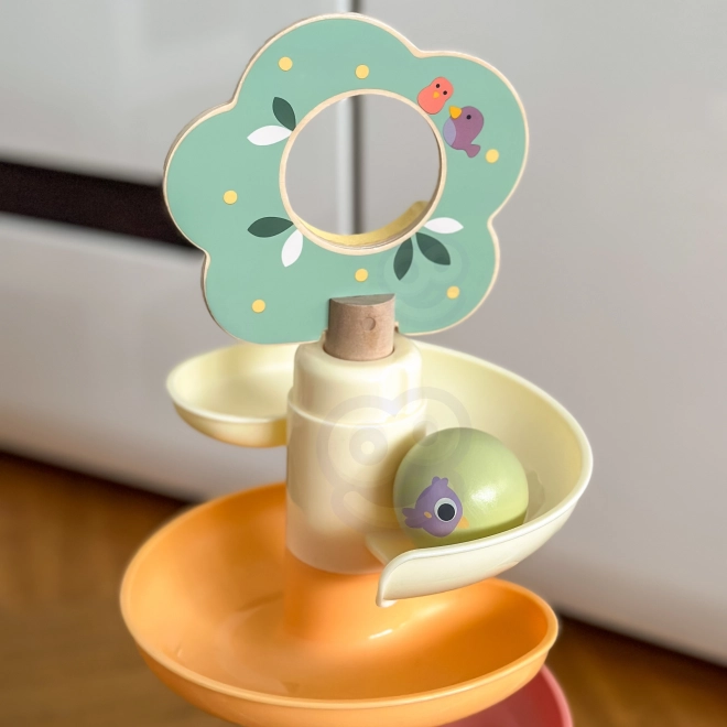 Houten knikkerbaan met xylofoon Tooky Toy 44 stuks