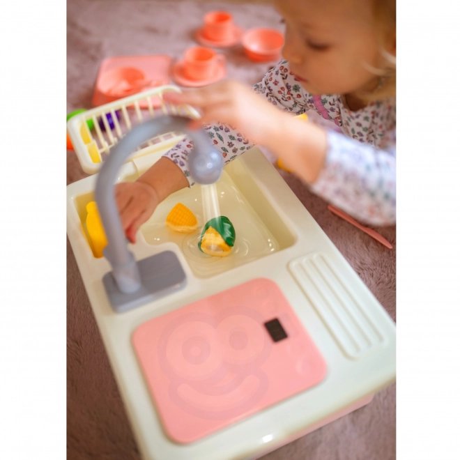 Spoelbak voor kinderen met stromend water - roze