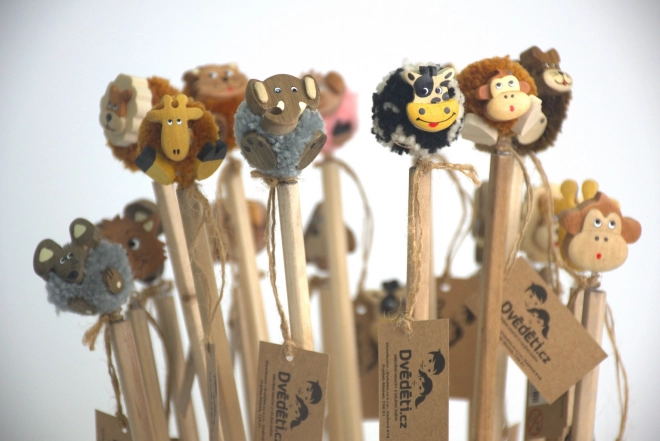 Houten potlood met tijgertopper