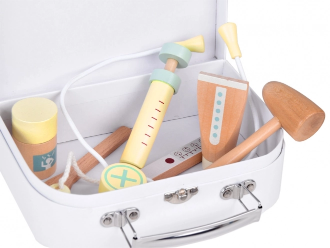 Kleine Arts Houten Dokterskoffer Eerste Hulp Set Stethoscoop Spuit ZA5263