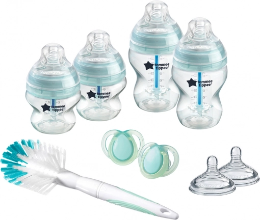Geavanceerde newborn-fles set met borstel, 8 stuks