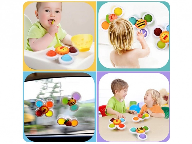 Senzoe Fidget Spinner met zuignap 3 Stuks