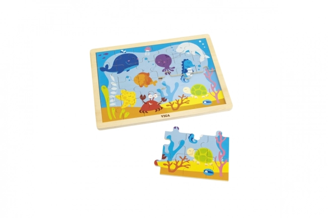 Houten puzzel Onderwaterwereld voor kinderen
