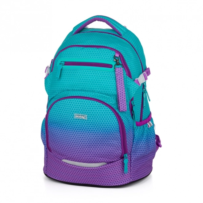 Schoolrugzak OXY Ombre blauw-roze