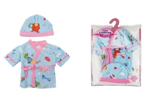 Badjas met muts voor poppen