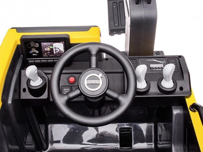 Kinderaccu-graver Volvo met beweegbare schep – Geel