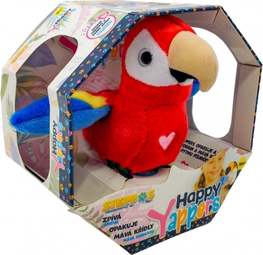 Steppos Happy Yappers papegaai – rode pluchen handpop
