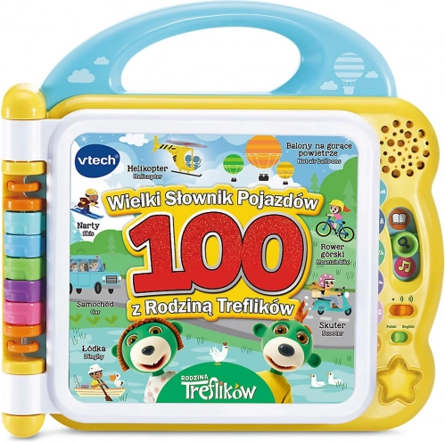 VTech interactieve boek Słownik Rodziny Treflików – voertuigen, tweetalig CZ/EN